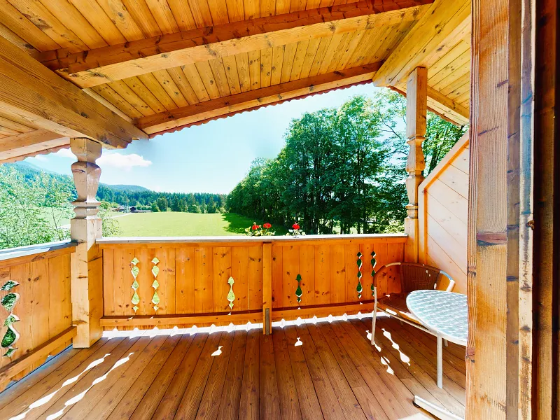 Balkon des Einzelzimmers Ost